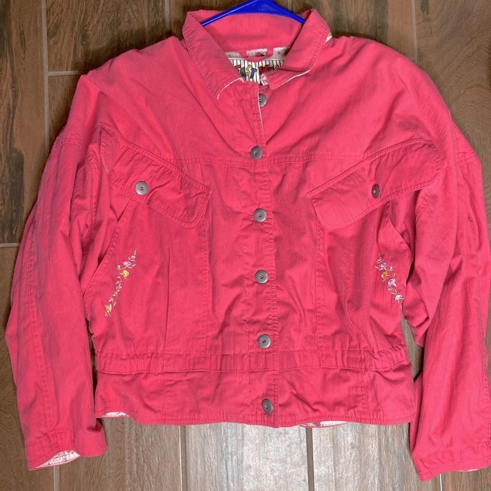 Vintage East West Pink Floral Jacket